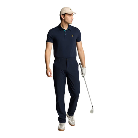 Contrast Placket Polo Shirt Herren