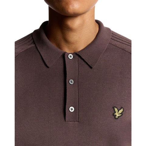 Long Sleeve Knitted Polo Shirt Herren