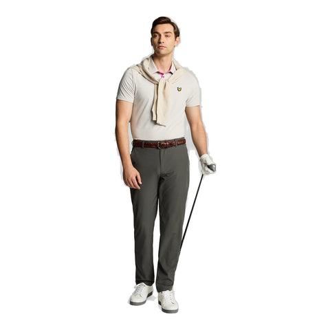Contrast Placket Polo Shirt Herren