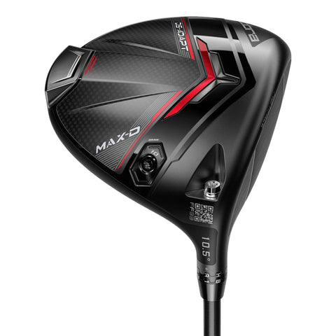Schwarzer Golfschläger-Treiber mit modernem Design und roten Akzenten