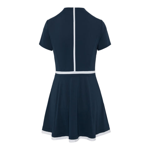 Solid Zip Golfkleid Damen