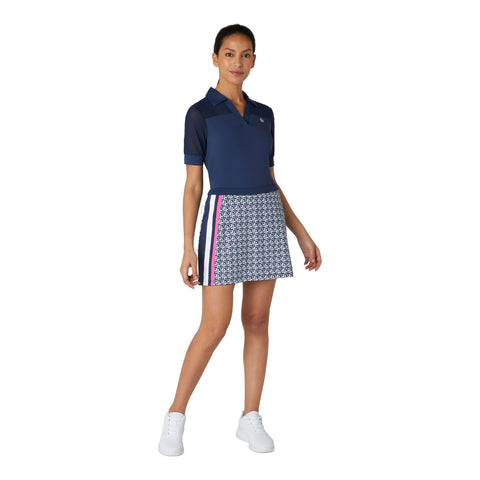 Geo Printed Side Blocked Skort Damen