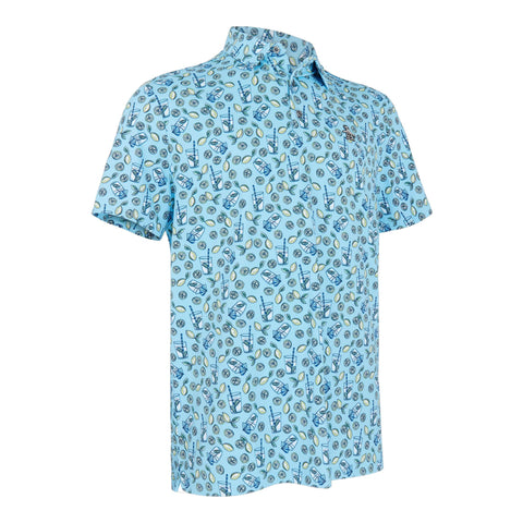 Lemonde Print Golfpolo Herren