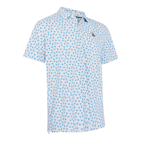 Octopus Print Golf Polo Herren