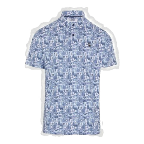 Pete Game Grid Print Polo Herren