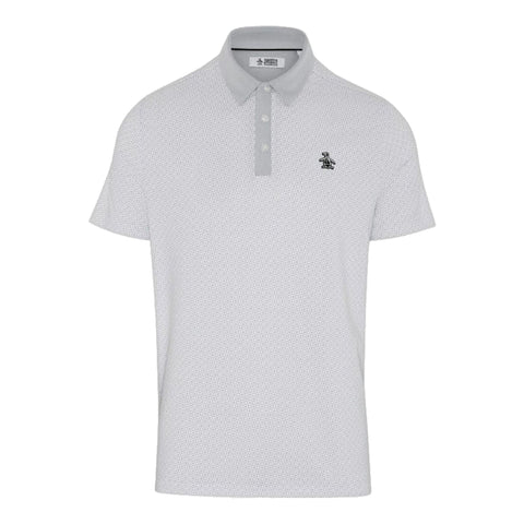 All-Over Retro Micro Floral Print Polo Herren