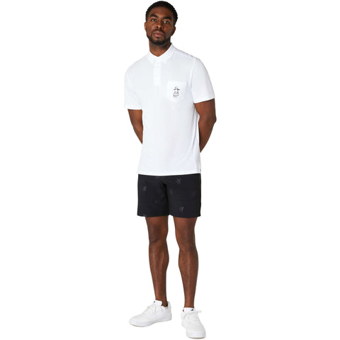 Quiet Please Graphic Oxford Polo Herren