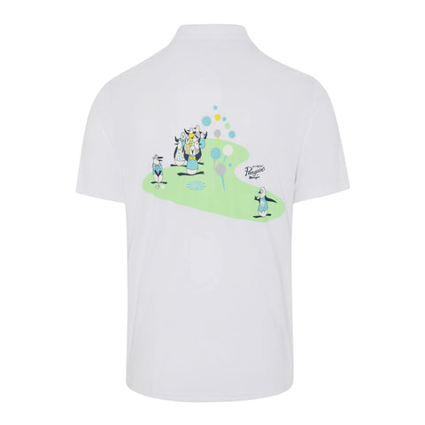 Quiet Please Graphic Oxford Polo Herren