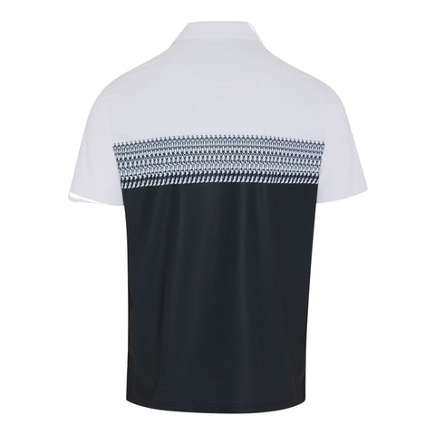 Engineered Novelty Stripe Blocked Print Polo Herren