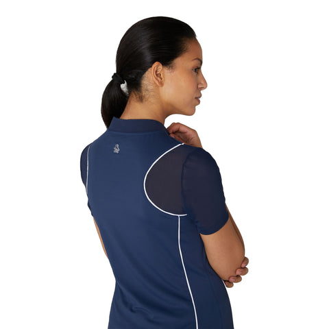 Mesh Sleeve Frontzip Shirt Damen