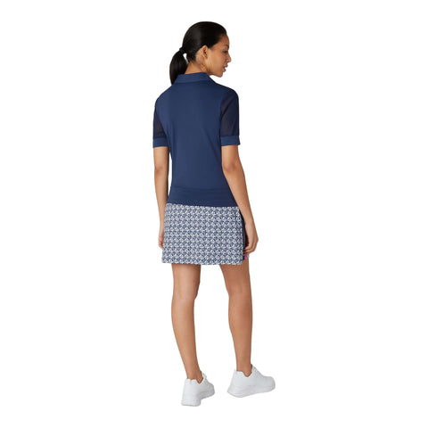 Mesh Blocked Polo Damen