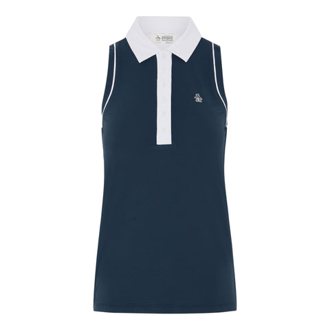 Colour Block Meshback Poloshirt Damen
