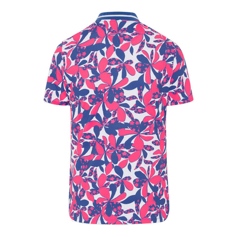 Floral Print Mock Neck Shirt Damen