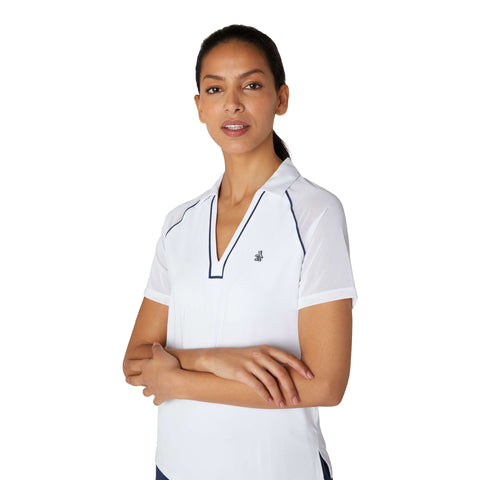V-Neck Colour Polo Damen