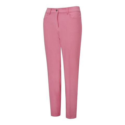 Rosa Damenhose mit geradem Beinschnitt und klassischer Passform
