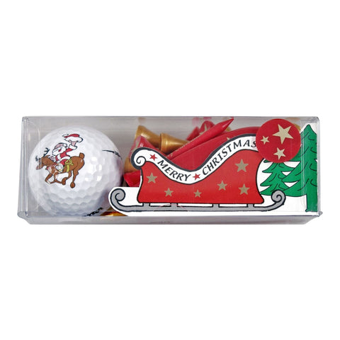 Reitender Santa Golfball & Tees Set