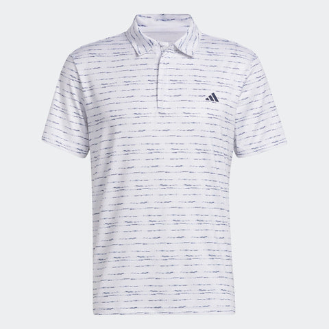 Stripe Zip Golf Polo Shirt Herren