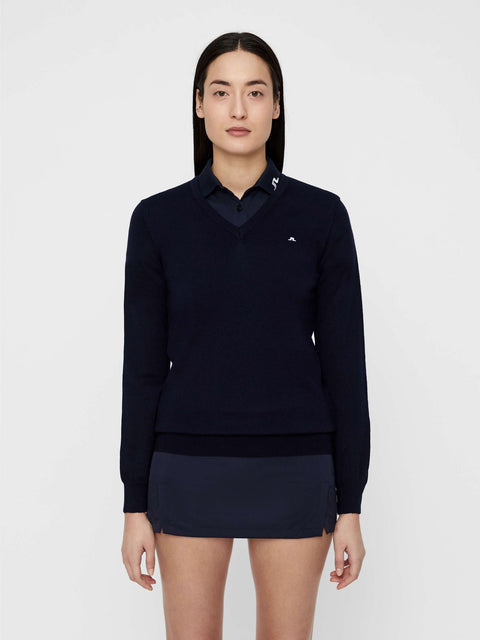 W Amaya True Merino Sweater Navy Damen