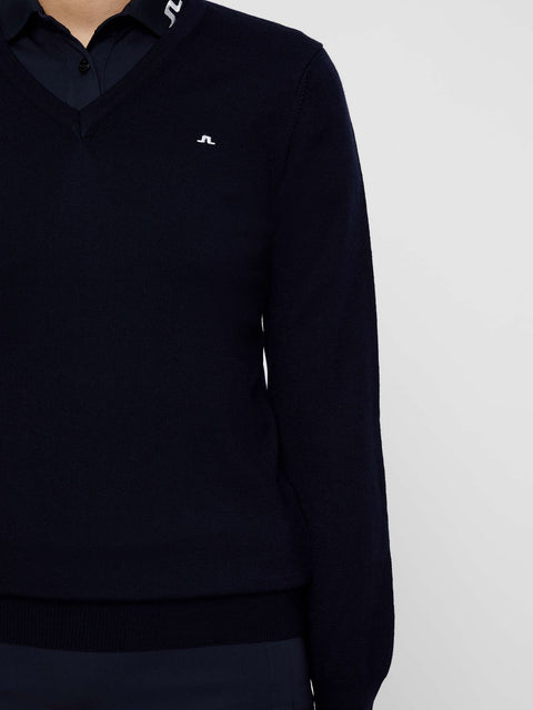 W Amaya True Merino Sweater Navy Damen