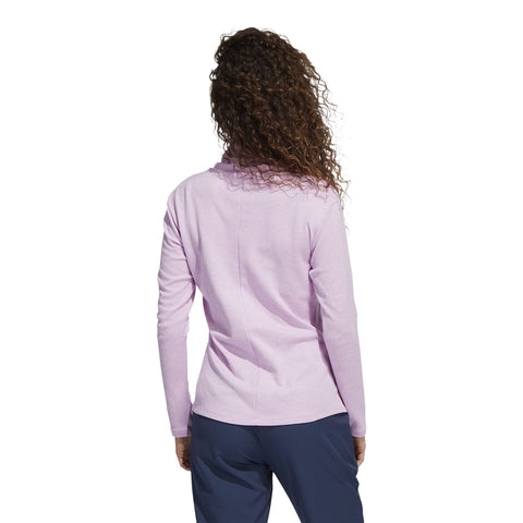 Melange High Mock Golf Pullover Damen