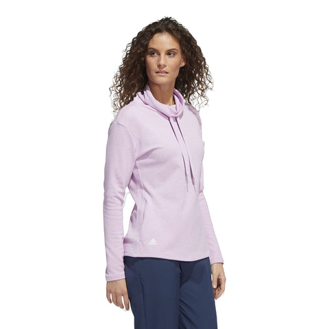Melange High Mock Golf Pullover Damen