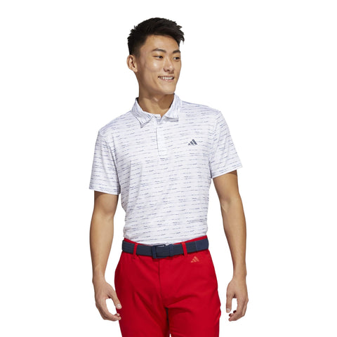 Stripe Zip Golf Polo Shirt Herren