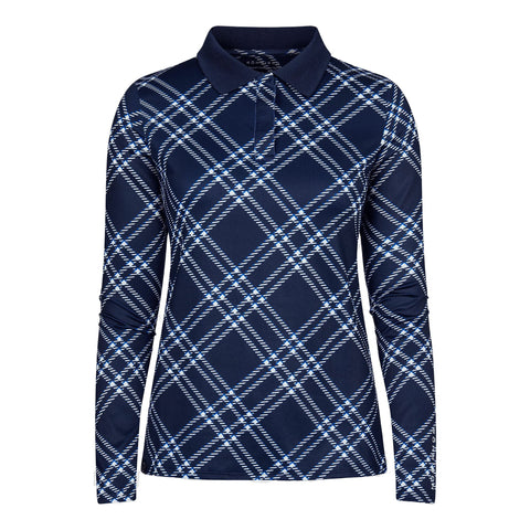 Oversize Check Poloshirt Damen