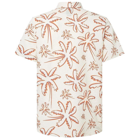 Deco Palms Button Down Poloshirt Herren
