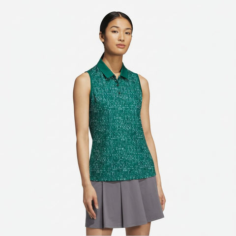 Ultimate365 Printed Sleeveless Polo Damen