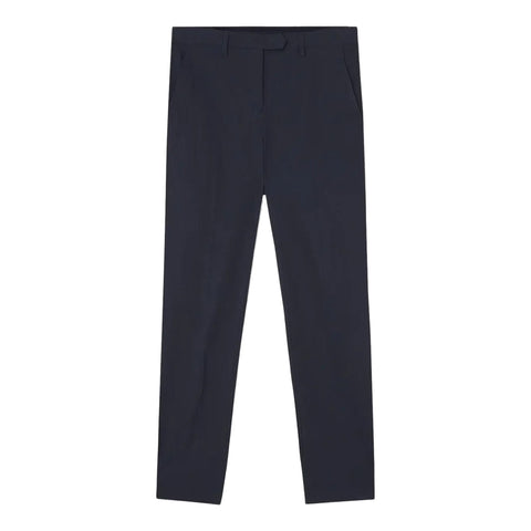 Dunkle, elegante Herrenhose in schlichtem, geradem Schnitt