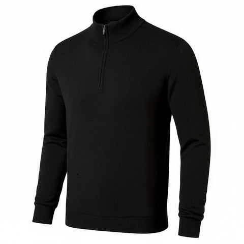 Wool Blend Lined 1/2 Zip Pullover Herren