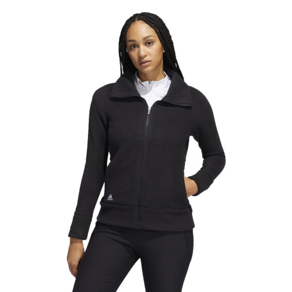 Textil-Oberbekleidung Adidas Full Zipp Golf Fleecejacke Schwarz Damen von Adidas im Golf Star Online Shop