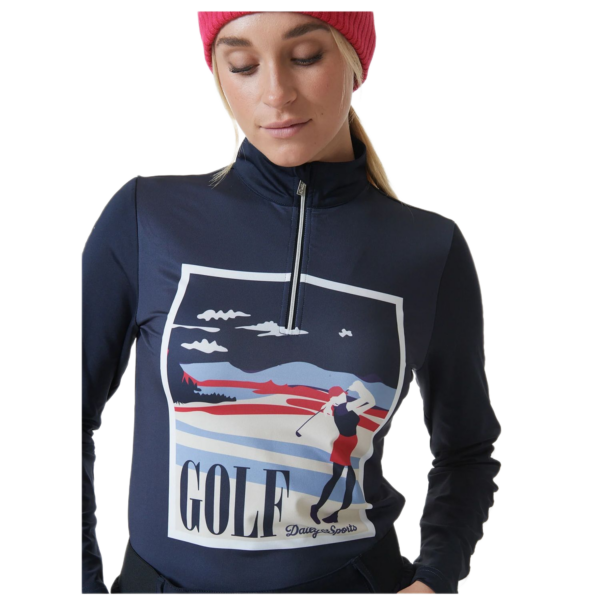 Textil-Oberbekleidung Daily Sport Britt Golf Polo Half Neck Langarm Navy Damen von Daily Sport im Golf Star Online Shop