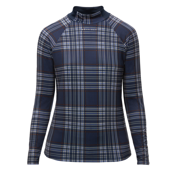 Textil-Oberbekleidung Röhnisch Elle Golf Polo Langarm Navy Check Damen von Röhnisch im Golf Star Online Shop