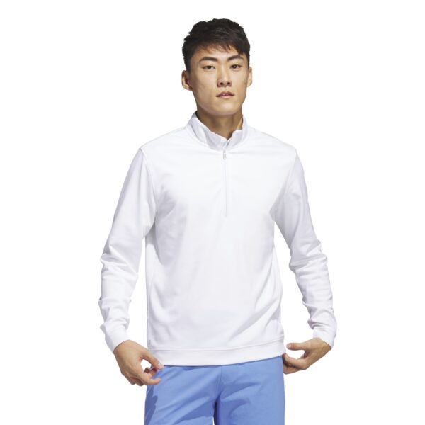 Textil-Oberbekleidung Adidas Elvted 1/4 Zip Pullover Herren Weiß von Adidas im Golf Star Online Shop