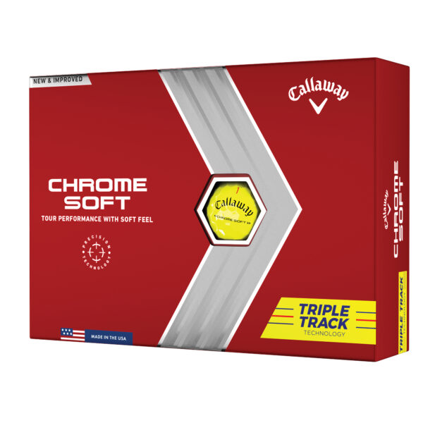 Golfbälle Callaway Golfbälle Chrome Soft (22) TripleTrack Yellow von Callaway im Golf Star Online Shop