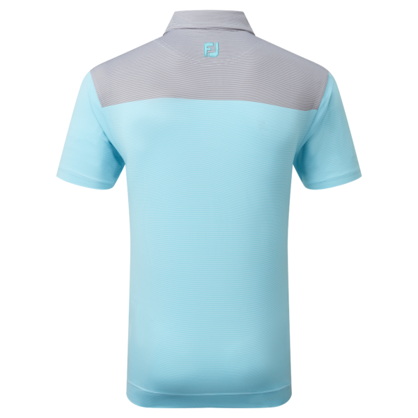 Textil-Oberbekleidung Footjoy End-on-End Block Polo Herren Weiß, Blau, Grau von Footjoy im Golf Star Online Shop