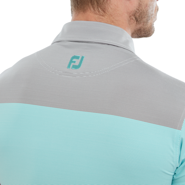 Textil-Oberbekleidung Footjoy End-on-End Block Polo Herren Weiß, Blau, Grau von Footjoy im Golf Star Online Shop