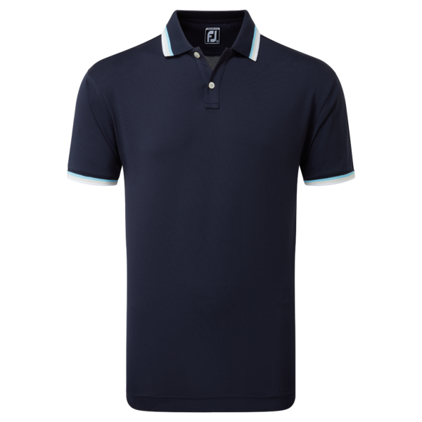 Textil-Oberbekleidung Footjoy Solid Polo with Trim Polo Herren Navy von Footjoy im Golf Star Online Shop
