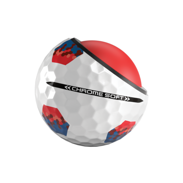 Golfbälle Callaway Golfbälle Chrome Soft (22) [12 Balls] Truvis Red/Blue von Callaway im Golf Star Online Shop