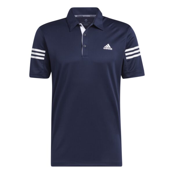 Textil-Oberbekleidung Adidas 3 Stripe SLV Polo Herren Dunkelblau von Adidas im Golf Star Online Shop